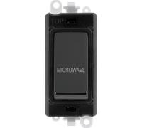 Click GridPro GM2018BKBN-MW 20AX Double Pole Switch Module printed "Microwave" - Black Nickel (Black)