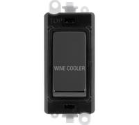 Click GridPro GM2018BKBN-WC 20AX Double Pole Switch Module printed "Wine Cooler" - Black Nickel (Black)