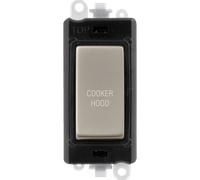Click GridPro GM2018BKPN-CH 20AX Double Pole Switch Module printed "Cooker Hood" - Pearl Nickel (Black)