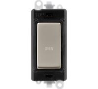 Click GridPro GM2018BKPN-OV 20AX Double Pole Switch Module printed "Oven" - Pearl Nickel (Black)