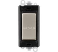 Click GridPro GM2018BKPN-WC 20AX Double Pole Switch Module printed "Wine Cooler" - Pearl Nickel (Black)
