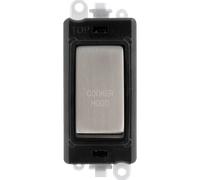 Click GridPro GM2018BKSS-CH 20AX Double Pole Switch Module printed "Cooker Hood" - Stainless Steel (Black)
