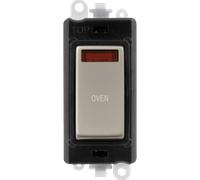 Click GridPro GM2018NBKPN-OV 20AX Double Pole Switch with Neon Module printed "Oven" - Pearl Nickel (Black)