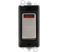 Click GridPro GM2018NBKSS-CH 20AX Double Pole Switch with Neon Module printed "Cooker Hood" - Stainless Steel (Black)