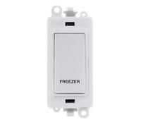 Click GridPro GM2018PW-FZ 20AX Double Pole Switch Module printed "Freezer" - Polar White