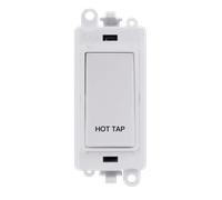 Click GridPro GM2018PW-HT 20AX Double Pole Switch Module printed "Hot Tap" - Polar White