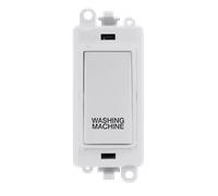 Click GridPro GM2018PW-WM 20AX Double Pole Switch Module printed "Washing Machine" - Polar White