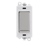 Click GridPro GM2018PWCH 20AX Double Pole Switch Module - Polished Chrome (Polar White)