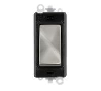 Click GridPro GM2075BKSC 20AX 3 Position Retractive Switch Module - Satin Chrome (Black)