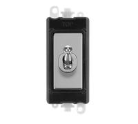 Click GridPro GM209018BKCH 20AX DP Toggle Switch - Polished Chrome (Black)