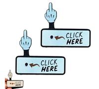 Click here for a surprise button Creative funny prank gifts Stress relief desktop decoration toys (2 pcs)