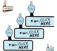 Click here for a surprise button Creative funny prank gifts Stress relief desktop decoration toys (3 pcs)