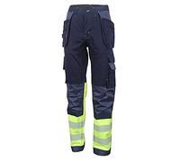 Click Hi Viz Two Tone Work Trousers HVTT080 Colour=Navy/Yellow Waist=34" Leg=Tall