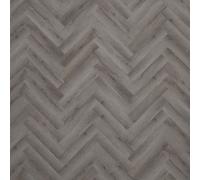 Click Lvt Flooring Spc 5.5mm Hickory Grey Oak Herringbone Wood Effect For Home & Commercial Use 1.9M² Per Pack