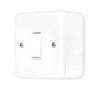 Click MCP011PW Metal Clad Pro 10AX 1 Gang 2 Way Switch - Polar White
