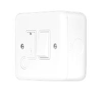 Click MCP051PW Metal Clad Pro 13A Switched Fused Connection with Flex Outlet with Optional Flex Outlet - Polar White