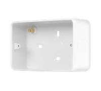 Click MCP084PW Metal Clad Pro 2 Gang 40mm Deep Surface Mounting Box - Polar White