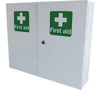 Click Medical Double Door Metal First Aid Cabinet Health and Safety Equipment PPE Personal Protective Equipment Safety Supply - 1 Double Door Cabinet - CM1121