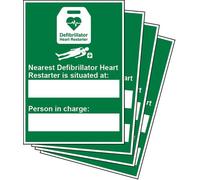Click Medical NEAREST AUTOMATED DEFIBRILLATOR SIGN