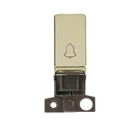 Click MiniGrid MD005BR 10AX 1 Way Bell Switch Module - Polished Brass