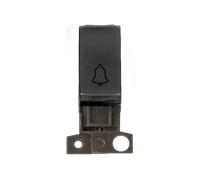 Click MiniGrid MD005BZ 10AX 1 Way Bell Switch Module - Metal Matt Bronze