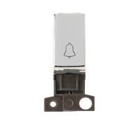 Click MiniGrid MD005CH 10AX 1 Way Bell Switch Module - Polished Chrome