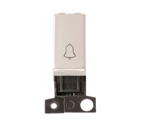 Click MiniGrid MD005PN 10AX 1 Way Bell Switch Module - Pearl Nickel