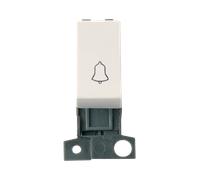 Click MiniGrid MD005PW 10AX 1 Way Bell Switch Module - Polar White