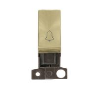 Click MiniGrid MD005SB 10AX 1 Way Bell Switch Module - Satin Brass