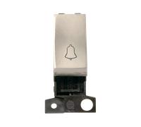 Click MiniGrid MD005SC 10AX 1 Way Bell Switch Module - Satin Chrome