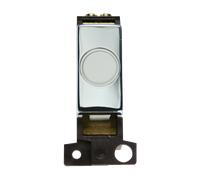 Click MiniGrid MD017WHCH 20A Flex Outlet Ingot Module White - Polished Chrome