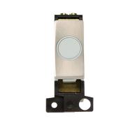 Click MiniGrid MD017WHSC 20A Flex Outlet Ingot Module White - Satin Chrome