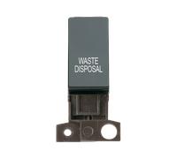 Click MiniGrid MD018BK-WD 13A 10AX DP Ingot Switch Module "Waste Disposal" - Black