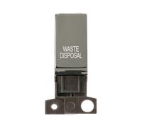 Click MiniGrid MD018BN-WD 13A 10AX DP Ingot Switch Module "Waste Disposal" - Black Nickel