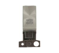 Click MiniGrid MD018BS-WH 13A 10AX DP Ingot Switch Module "Water Heater" - Brushed Stainless