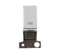 Click MiniGrid MD018CH-OV 13A 10AX DP Ingot Switch Module "Oven" - Polished Chrome