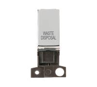 Click MiniGrid MD018CH-WD 13A 10AX DP Ingot Switch Module "Waste Disposal" - Polished Chrome