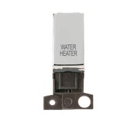 Click MiniGrid MD018CH-WH 13A 10AX DP Ingot Switch Module "Water Heater" - Polished Chrome