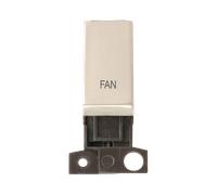 Click MiniGrid MD018PN-FN 13A 10AX DP Ingot Switch Module "Fan" - Pearl Nickel