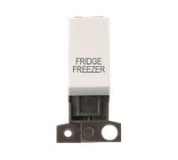 Click MiniGrid MD018PW-FF 13A 10AX DP Ingot Switch Module "Fridge Freezer" - Polar White