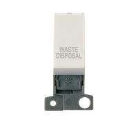 Click MiniGrid MD018PW-WD 13A 10AX DP Ingot Switch Module "Waste Disposal" - Polar White