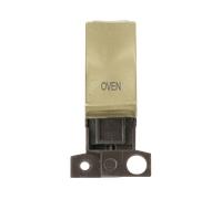 Click MiniGrid MD018SB-OV 13A 10AX DP Ingot Switch Module "Oven" - Satin Brass
