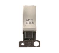 Click MiniGrid MD018SC-WD 13A 10AX DP Ingot Switch Module "Waste Disposal" - Satin Chrome