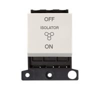Click MiniGrid MD020PW 10A 3 Pole Fan Isolation Switch Module - Polar White