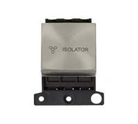 Click Minigrid MD020SC Satin Chrome 10A 3 Pole Fan Isolation Switch Module