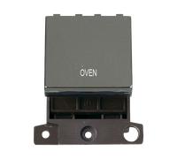 Click MiniGrid MD022BN-OV 20A DP Ingot Switch Module "Oven" - Black Nickel