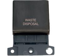 Click MiniGrid MD022BZ-WD 20A DP Ingot Switch Module "Waste Disposal" - Matt Bronze