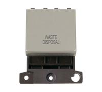 Click MiniGrid MD022PN-WD 20A DP Ingot Switch Module "Waste Disposal" - Pearl Nickel