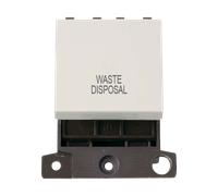Click MiniGrid MD022PW-WD 20A DP Ingot Switch Module "Waste Disposal" - Polar White