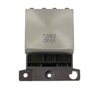 Click MiniGrid MD022SC-TD 20A DP Ingot Switch Module "Tumble Dryer" - Satin Chrome